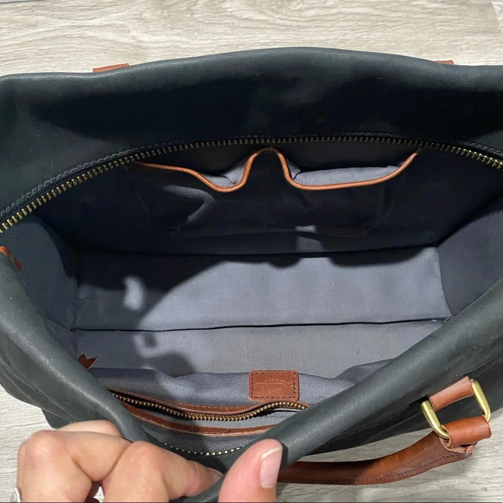 Madewell Eaton Black and Brown leather Tote Bag - Picture 10 of 10
